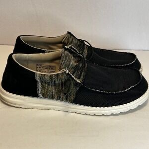 Hey Dude Wally Sox Funk Black Men's Shoes Size 11 Slip On Comfort